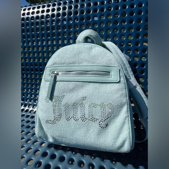 Juicy Couture Handbags - Juicy Couture Backpack,Juicy Couture Mint Backpack with Rhinestones.